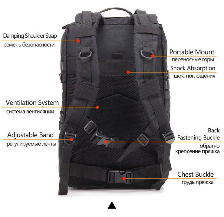 Sac à Dos Tactique QT&QY 30/50L Randonnée & Voyage