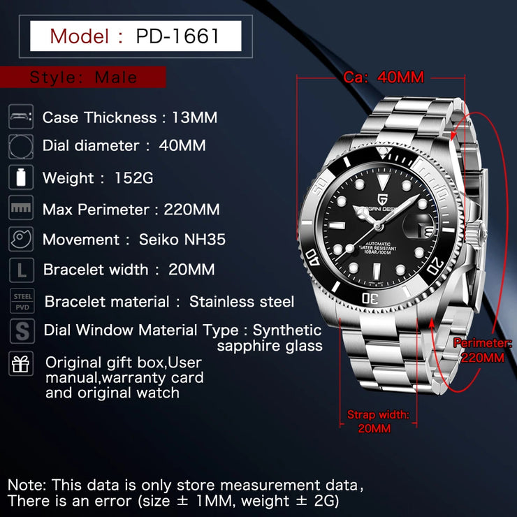 Montre Homme PAGANI DESIGN 2024 Automatique NH35A 40mm
