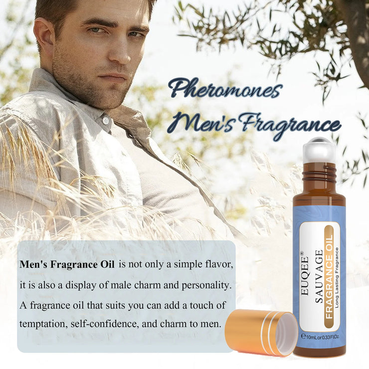 EUQEE 10ml Premium Men's Fragrance Oil For Car Diffuser Aromatherapy Vanilla Musk Leather Amber Romance Aroma Essential Oils.Huile de parfum pour hommes haut de gamme EUQEE 10ml pour l'aromathérapie de diffuseur de voiture Vanilla Musk Cuir Amber Romance