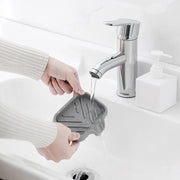 Sink Silicone Tray With Drain Soap Sponge Storage Holder Countertop Sink Scrubber Brush Soap Storage Rack Kitchen Organizer.Plateau en silicone évier avec porte-soupe de drainage porte-sorfière porte-éponge porte-éclaboussures en éclaboussures Brosse-soup