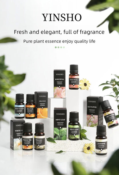 17 Flavors 10ml Essential Oils For Aroma Diffuser AirHumidifier Home Water-soluble Lavender Rose Eucalyptus  White Peach Oolong  17 Saveurs 10ml Huiles essentielles pour diffuseur d'arôme AirHumidifier Home Lavande soluble Rose Eucalyptus White Peach Oolo