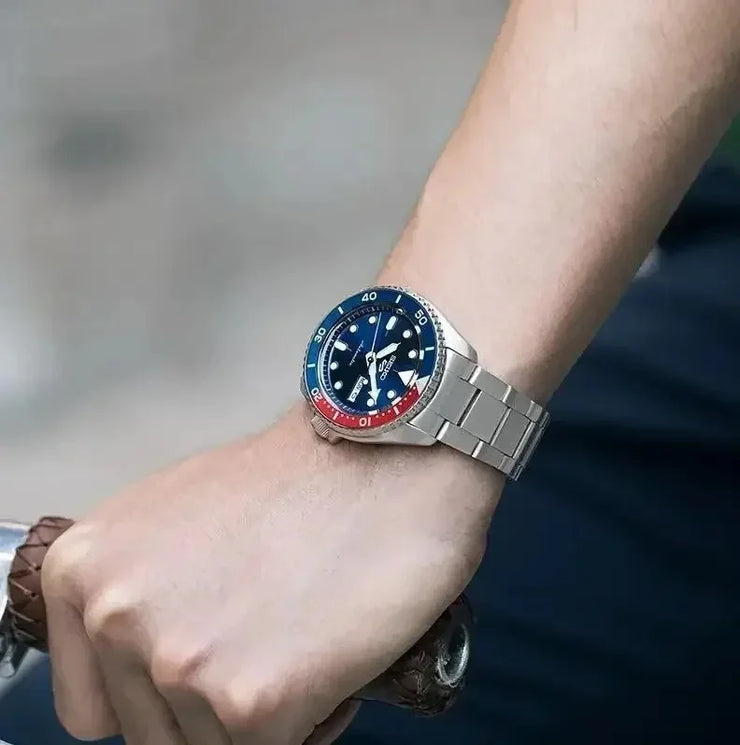 Seiko 5 Sports Montre Automatique Originale, Acier Inoxydable, Étanche