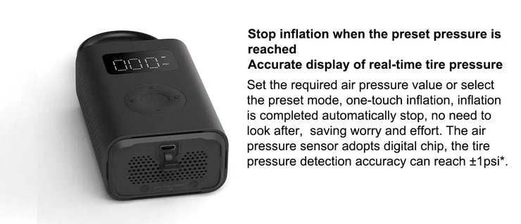 Xiaomi Mijia Portable Electric Air Compressor 2/2D, Air Pump 2, Smart Digital Tire Pressure Detection Inflator For Car, Bicycle.Xiaomi Mijia Compresseur d'air électrique portable 2/2D, pompe à air 2, gonfleur numérique intelligent de détection de pression