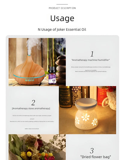 18 Flavors Essential Oils for Aroma Diffuser Air Humidifier Home Water-soluble 10ml Air Freshener Scents Fragrance Oil Perfume.18 saveurs Huiles essentielles pour diffuseur d'arôme Humidificateur d'air Home 10ml Air-soluble Air Freshener parfums .