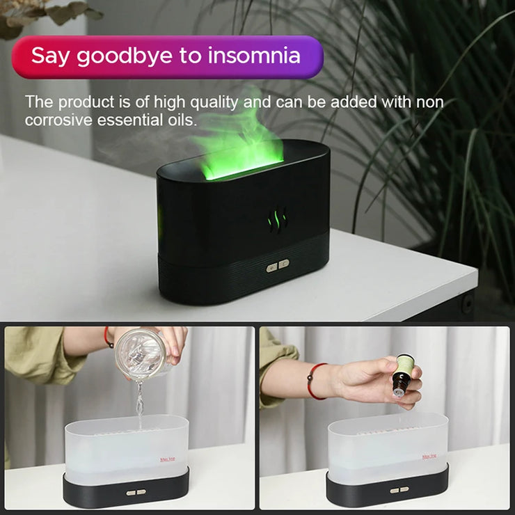 Kinscoter Aroma Diffuser Air Humidifier Ultrasonic Cool Mist Maker Fogger Led Essential Oil Flame Lamp Difusor.Kinscoter Aroma Diffuser Humidificateur d' air Ultrasonic Cool Mist Maker Fogger Fogger Lamp Lamp Difusor.