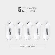 HSS 5Pairs Organic Cotton Men Socks Ankle Breathable Mesh Sports Sock Casual Athletic Summer Thin Short Sokken Plus Size EU40-46