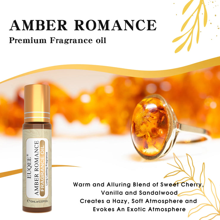 EUQEE 10ml Premium Men's Fragrance Oil For Car Diffuser Aromatherapy Vanilla Musk Leather Amber Romance Aroma Essential Oils.Huile de parfum pour hommes haut de gamme EUQEE 10ml pour l'aromathérapie de diffuseur de voiture Vanilla Musk Cuir Amber Romance