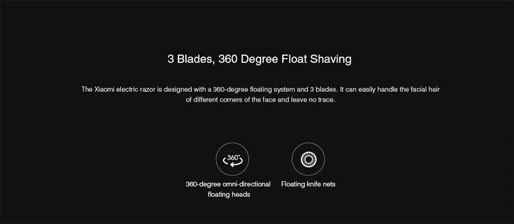 Rasoir Électrique Homme XIAOMI MIJIA S500 Triple Lame