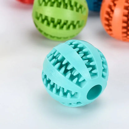 Balles en caoutchouc interactives Puppy Toys Pet Toys Pet Tooth Cleaning Ball Cats Pets Food Treat Feeder Silicon Balls Toy