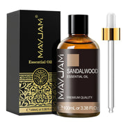 MAYJAM 1PCS 100ML Essential Oil with Dropper Sandalwood Lavender Eucalyptus Vanilla Aroma Oil For Humidifier Scent Candle Burner huile essentielle MAYJAM 1PCS 100ML avec huile de chandelier de lavande églucalyptus huile de vanille pour humidificateur brûl