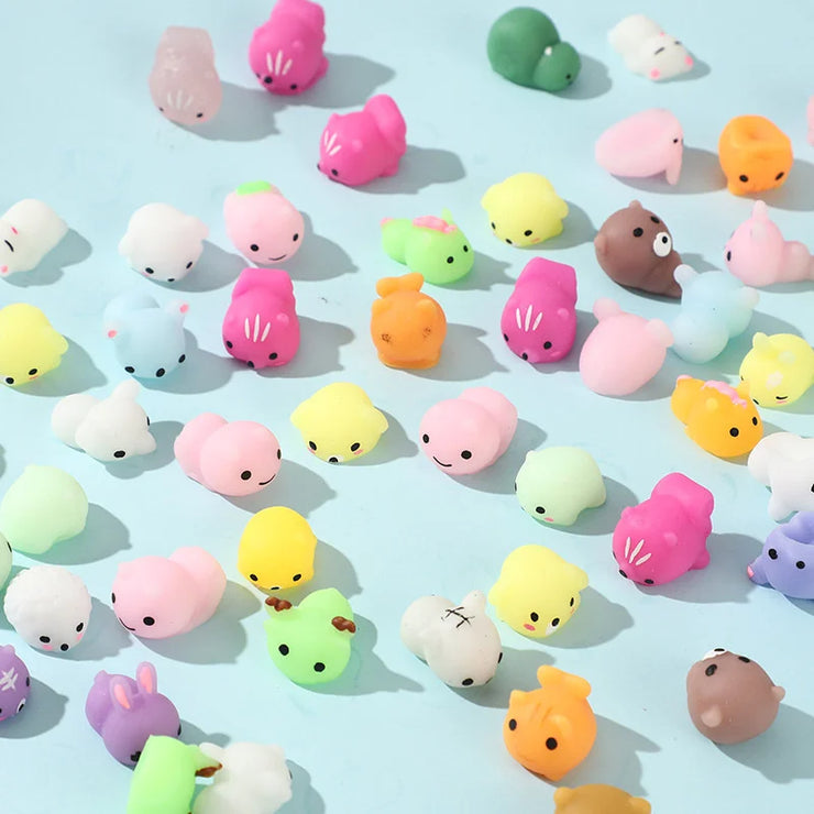 50 Pcs Jouets Mochi Squishy Anti-Stress pour Enfants