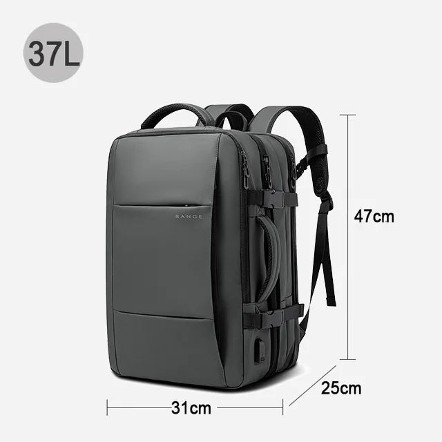 BANGE Travel Backpack Men Business Backpack School Expandable USB Bag Large Capacity 17.3 Laptop Waterproof Fashion Backpack.BANGE Travel Backpack Hommes Backpack School Sac USB Expansible Grande capacité 17,3 Laptop Waterproof Fashion Backpack.