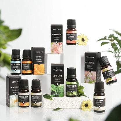 17 Flavors 10ml Essential Oils For Aroma Diffuser AirHumidifier Home Water-soluble Lavender Rose Eucalyptus  White Peach Oolong  17 Saveurs 10ml Huiles essentielles pour diffuseur d'arôme AirHumidifier Home Lavande soluble Rose Eucalyptus White Peach Oolo
