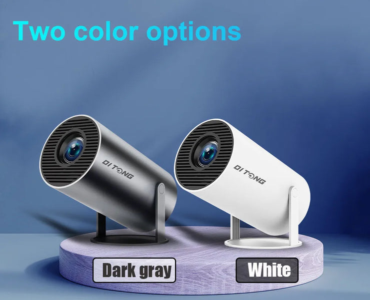DITONG HY300 Plus HD Projector portatil 4K 1280x720P Android  LED Video Home Theater Cinema Phone mini Proyector Movie HY300 pro.DITONG HY300 Plus Projeteur HD portatil 4K 1280x720P Android LED Vidéo Home cinéma cinéma Mini Téléphone Proyector Movie HY300