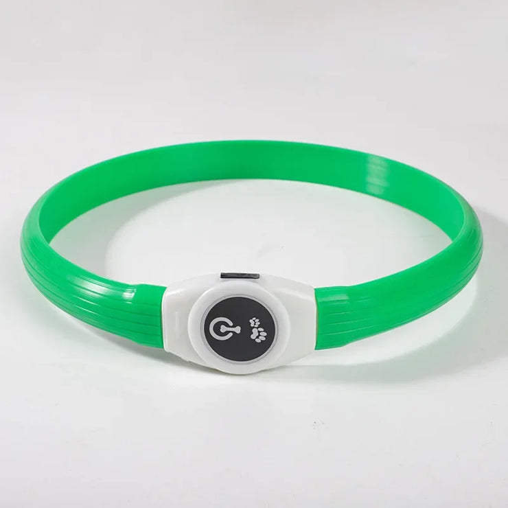 Collier LED Chien Étanche USB Lumineux Sécurité Nuit