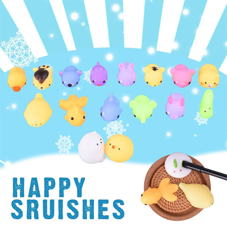 50 Pcs Jouets Mochi Squishy Anti-Stress pour Enfants