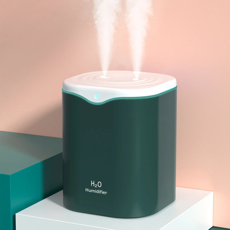 Humidificateur Portable 2L Double Jet LED Silencieux