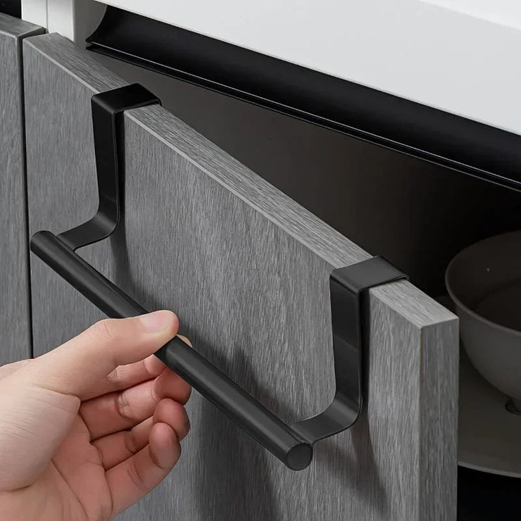 Towel Rod Steel Metal Wire Over Cabinet Towel Rack Storage Organizer Bathroom Door Hanging Towel Rack Punch-free Rag Hanger.Towel Rod Steel Metal Wire Over Cabinet Towel Rack Storage Organisateur Salle de bain porte porte pendaison torchon Rag Hanger.