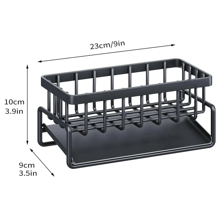 Kitchen Sink Drain Rack Organizer Sponge Storage Faucet Holder Soap Drainer Dishcloth Towel Rack Kitchen Sink Organizer. Organisateur de rangement d'éponge .
