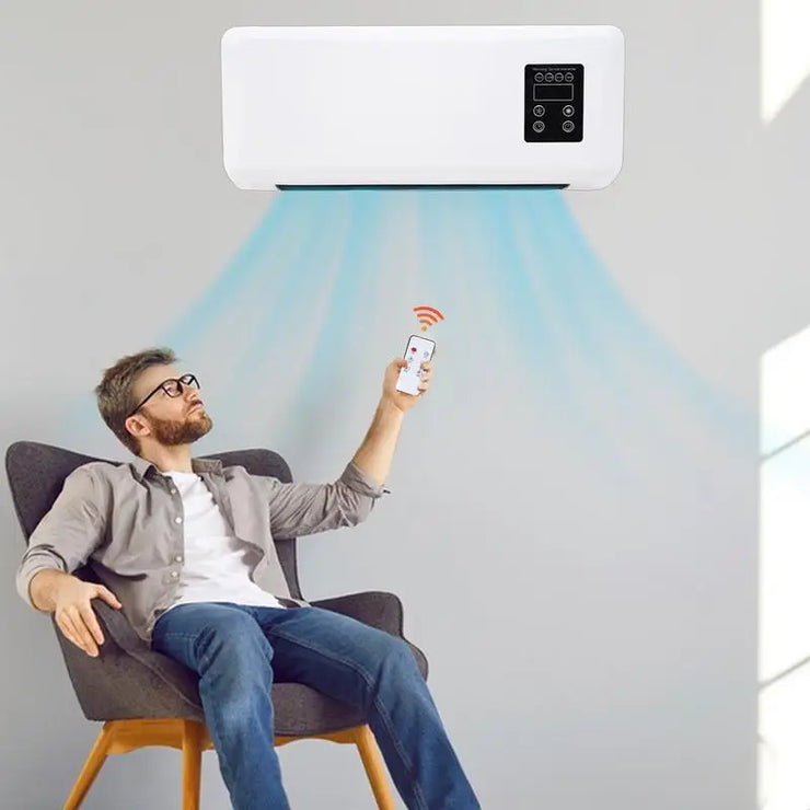 Climatiseur Mural Portable Mini Froid & Chaleur avec Télécommande