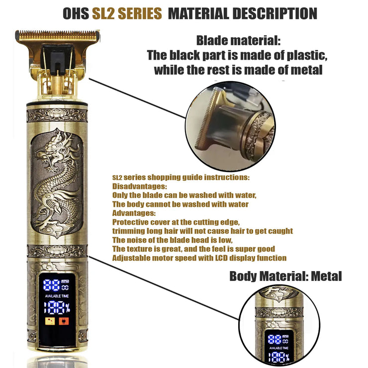 T9 Cordless Electric Hairber Shaver Hair Trimer Home Appliances Travel Barber Razors Shaving Machine for Men Trimmer Man.T9 Coiffure électrique sans fil Cointe-cheveux Découpeur à domicile Éliances de voyage Barber Razors Machine à raser pour hommes.
