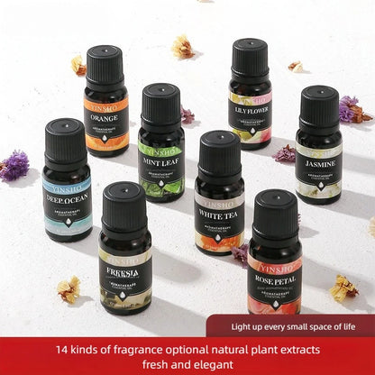 17 Flavors 10ml Essential Oils For Aroma Diffuser AirHumidifier Home Water-soluble Lavender Rose Eucalyptus  White Peach Oolong  17 Saveurs 10ml Huiles essentielles pour diffuseur d'arôme AirHumidifier Home Lavande soluble Rose Eucalyptus White Peach Oolo