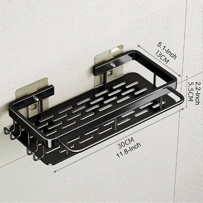 Bathroom Shelf No Drill Wall Mounted Shampoo Bottle Shower Corner Rack Toilet Storage Rack Aluminum Bathroom Kitchen Accessories. Acce Salle de bain Pas de mur de forage Bottle Shower Bottle Bottle Coin Toilet Rangement Rack Salle de bain Aluminium Access