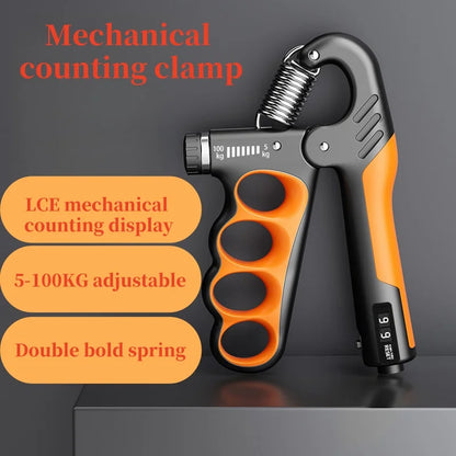 5-100kg Grip Strength Gym Wrist Expander Hand Strengthener Adjustable Muscle Recovery Fitness Hand Strength Exercise.5-100kg Force Gym Wrist Expander Renforceur de main Récupération musculaire réglable Fitness Exercice de force de main.