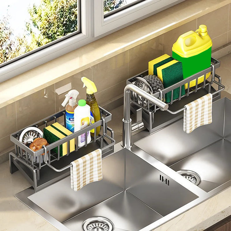 Rack Divine Utensil Sink Storage Rac Égouttoir de cuisine en forme de tête de dragon, support de rangement pour éponge, chiffon à vaisselle, ustensile divin, évier