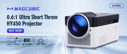 Magcubic Projector HY300 Pro 4K Android 11 Dual Wifi6 260ANSI Allwinner H713 BT5.0 1080P 1280*720P Home Cinema Outdoor Projetor.Projecteur de chargeur HY300 Pro 4K Android 11 Dual Wifi6 260ANSI Allwinner H713 BT5.0 1080P 1280*720P Home Cinema Outdoor Proj