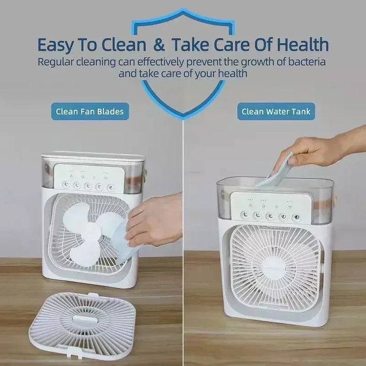 Climatiseur Mini 3en1 Ventilateur Rafraîchisseur Humidificateur LED