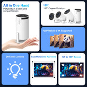 Magcubic Projector HY300 Pro 4K Android 11 Dual Wifi6 260ANSI Allwinner H713 BT5.0 1080P 1280*720P Home Cinema Outdoor Projetor.Projecteur de chargeur HY300 Pro 4K Android 11 Dual Wifi6 260ANSI Allwinner H713 BT5.0 1080P 1280*720P Home Cinema Outdoor Proj