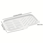 Sink Silicone Tray With Drain Soap Sponge Storage Holder Countertop Sink Scrubber Brush Soap Storage Rack Kitchen Organizer.Plateau en silicone évier avec porte-soupe de drainage porte-sorfière porte-éponge porte-éclaboussures en éclaboussures Brosse-soup