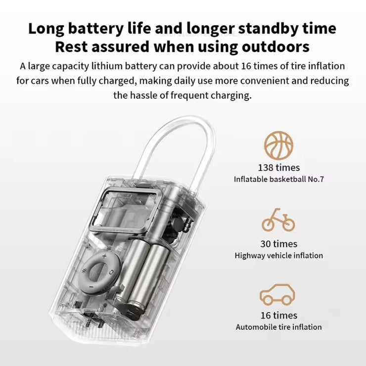 Xiaomi Mijia Portable Air Compressor 2 Pro Digital Tire Inflator Electric Air Pump With LED Lamp for Car Motorcycles Bicycles.Xiaomi Mijia Air Compressor 2 Pro Digital Tire Inflator Pompe à air électrique avec lampe LED pour motos