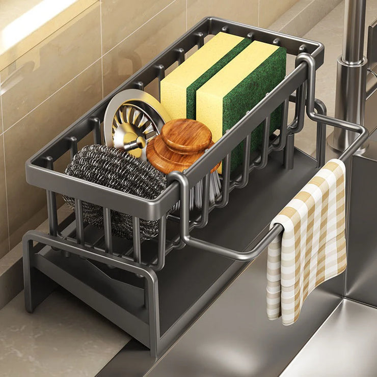 Rack Divine Utensil Sink Storage Rac Égouttoir de cuisine en forme de tête de dragon, support de rangement pour éponge, chiffon à vaisselle, ustensile divin, évier