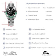Montre Automatique Homme PAGANI DESIGN PD-1662 GMT Luxe