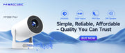Magcubic Projector HY300 Pro 4K Android 11 Dual Wifi6 260ANSI Allwinner H713 BT5.0 1080P 1280*720P Home Cinema Outdoor Projetor.Projecteur de chargeur HY300 Pro 4K Android 11 Dual Wifi6 260ANSI Allwinner H713 BT5.0 1080P 1280*720P Home Cinema Outdoor Proj
