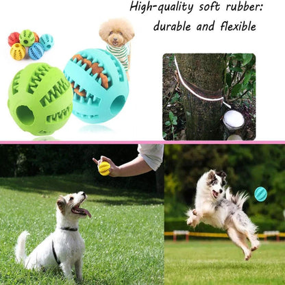 Balles en caoutchouc interactives Puppy Toys Pet Toys Pet Tooth Cleaning Ball Cats Pets Food Treat Feeder Silicon Balls Toy
