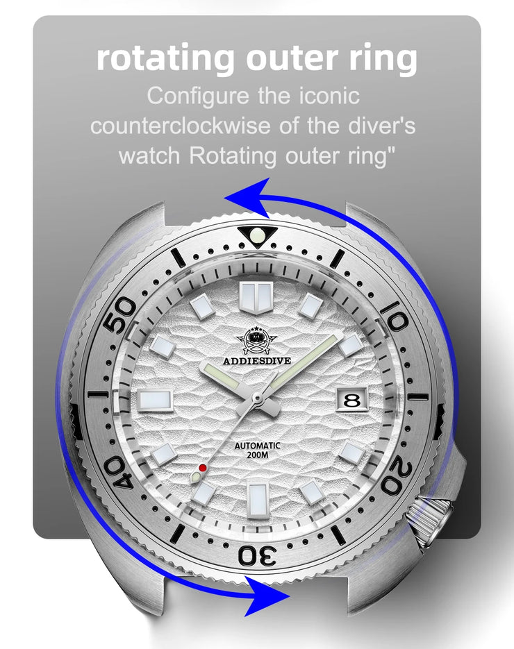 Montre Homme Automatique ADDIESDIVE NH35A Acier Inoxydable
