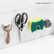 Support Éponge Cuisine Acier Inoxydable Auto-Adhésif