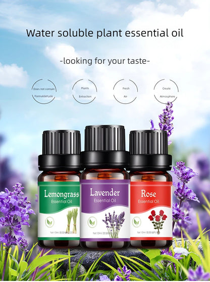 18 Flavors Essential Oils for Aroma Diffuser Air Humidifier Home Water-soluble 10ml Air Freshener Scents Fragrance Oil Perfume.18 saveurs Huiles essentielles pour diffuseur d'arôme Humidificateur d'air Home 10ml Air-soluble Air Freshener parfums .