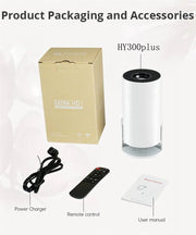DITONG HY300 Plus HD Projector portatil 4K 1280x720P Android  LED Video Home Theater Cinema Phone mini Proyector Movie HY300 pro.DITONG HY300 Plus Projeteur HD portatil 4K 1280x720P Android LED Vidéo Home cinéma cinéma Mini Téléphone Proyector Movie HY300
