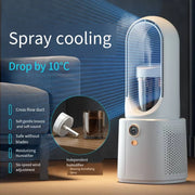 Ventilateur Sans Pale Portable Rafraîchisseur d’Air LED pour Bureau & Chambre
