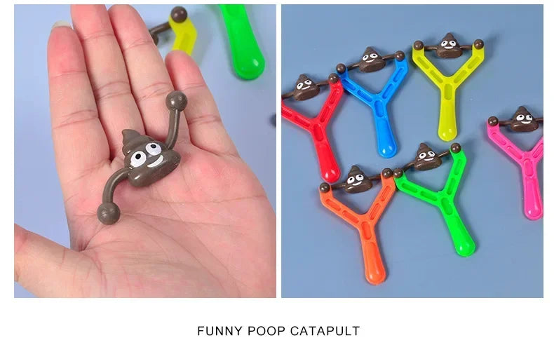 12PC Funny Poo Launcher Tricky Slingshot Children Toys Kids Birthday Party Gifts Wedding Gifts For Guests Christmas Party Favors. 12PC Funny Poo Launcher Tricky Slingshot Children Toys Kids Birthday Party Cadeaux de mariage pour les invités Fête de Noël