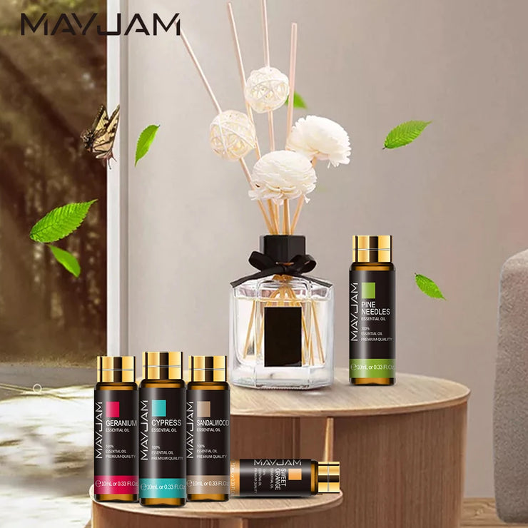 Support Dropshipping 10ML Lavender Rose Eucalyptus Jasmine Vanilla Mint Sandalwood Tea Tree Orange Diffuser Aroma Essential Oil.       Prise de 10 ml Rose Lavande Eucalyptus Jasmine Vanilla Mint Bois de santal Arbre à thé Orange Diffuser Huile essentielle