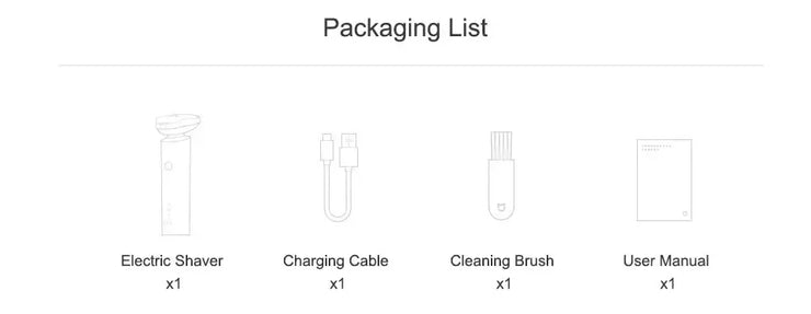 Xiaomi Mijia Men's Electric Shaver S301 Beard Trimmer Machine Shaving Portable Flex Razor IPX7 Washable Trimer Ceramic Blade.Xiaomi Mijia rasoir électrique pour hommes S301 Machine à tondeuse à rasage portable Flex Razor IPX7 Lame céramique lavable.