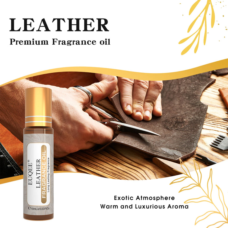 EUQEE 10ml Premium Men's Fragrance Oil For Car Diffuser Aromatherapy Vanilla Musk Leather Amber Romance Aroma Essential Oils.Huile de parfum pour hommes haut de gamme EUQEE 10ml pour l'aromathérapie de diffuseur de voiture Vanilla Musk Cuir Amber Romance
