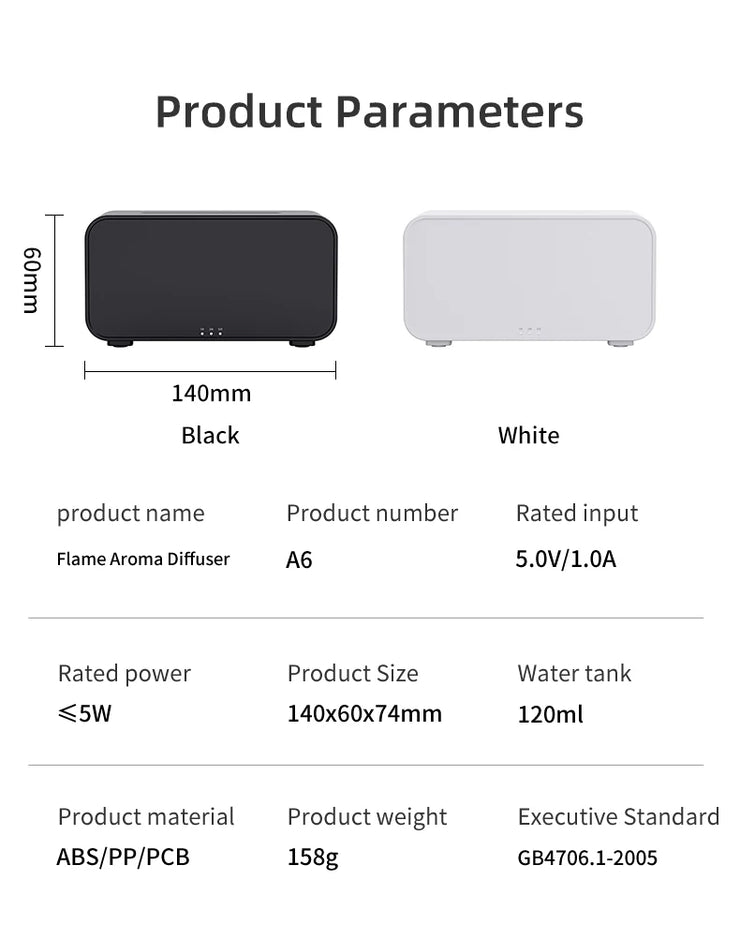 Mini Diffuseur d’Arôme LED Humidificateur Ultrasonique