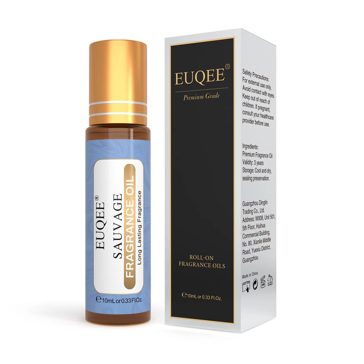 EUQEE 10ml Premium Men's Fragrance Oil For Car Diffuser Aromatherapy Vanilla Musk Leather Amber Romance Aroma Essential Oils.Huile de parfum pour hommes haut de gamme EUQEE 10ml pour l'aromathérapie de diffuseur de voiture Vanilla Musk Cuir Amber Romance