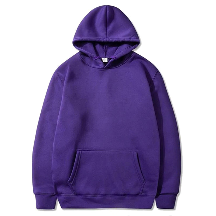 Sweat à Capuche Homme Mode Décontracté Couleur Unie